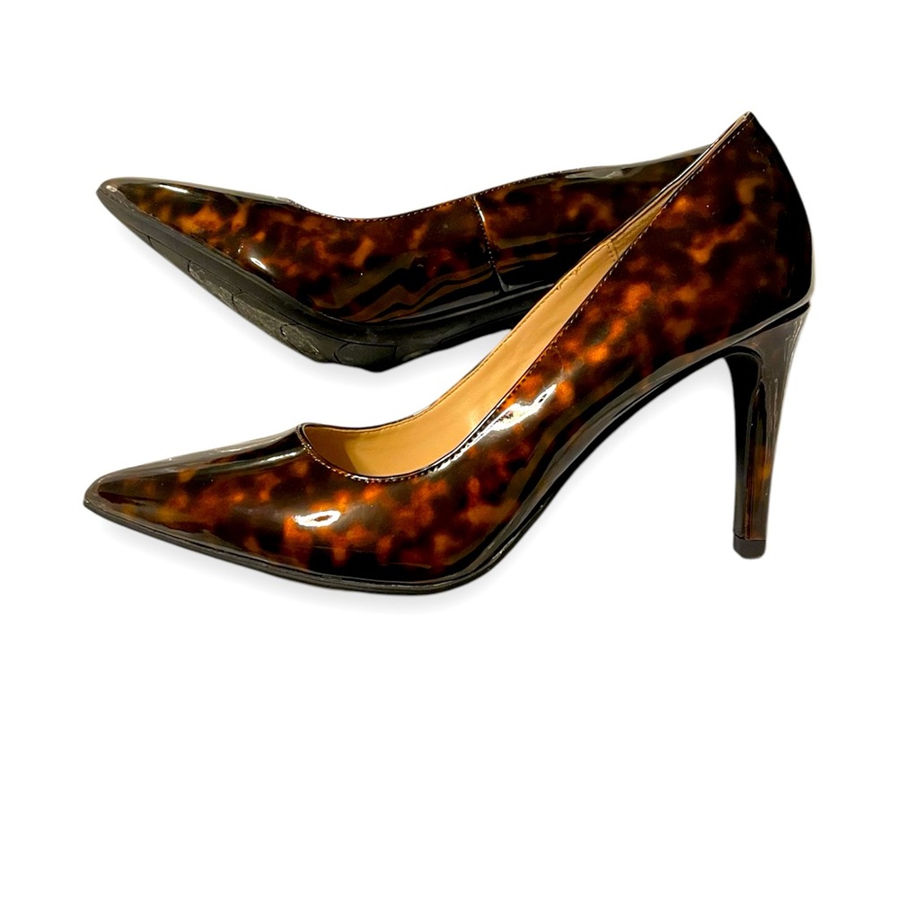 New! Sweet Cheetah patent gloss pumps